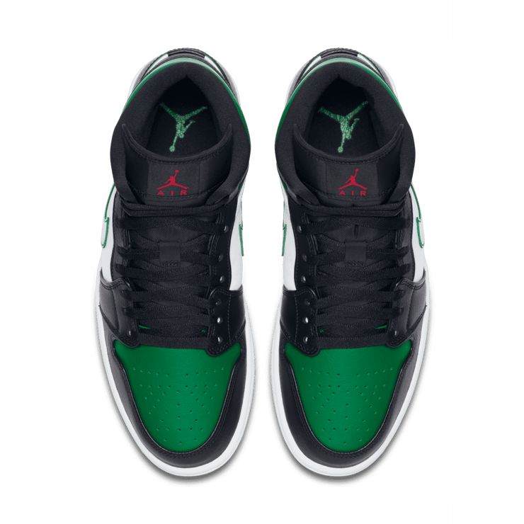 Jordan 1 Mid Green Toe Angle 1