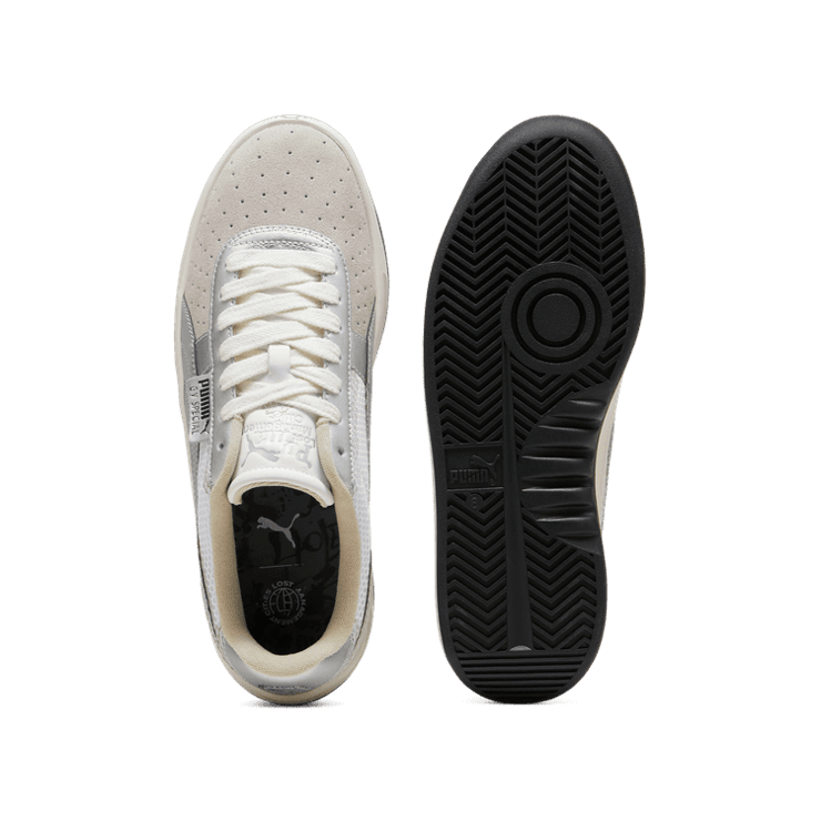 PUMA x LMC GV Special Sneakers in Warm White/Cool Mid Grey Angle 0