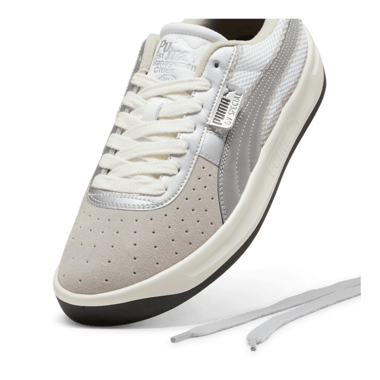 PUMA x LMC GV Special Sneakers in Warm White/Cool Mid Grey Angle 2