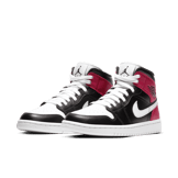 Jordan 1 Mid Black Noble Red (W) Angle 2