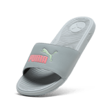 PUMA Cool Cat 2.0 Slides in Cool Mid Grey/Passionfruit/Fresh Mint Angle 3