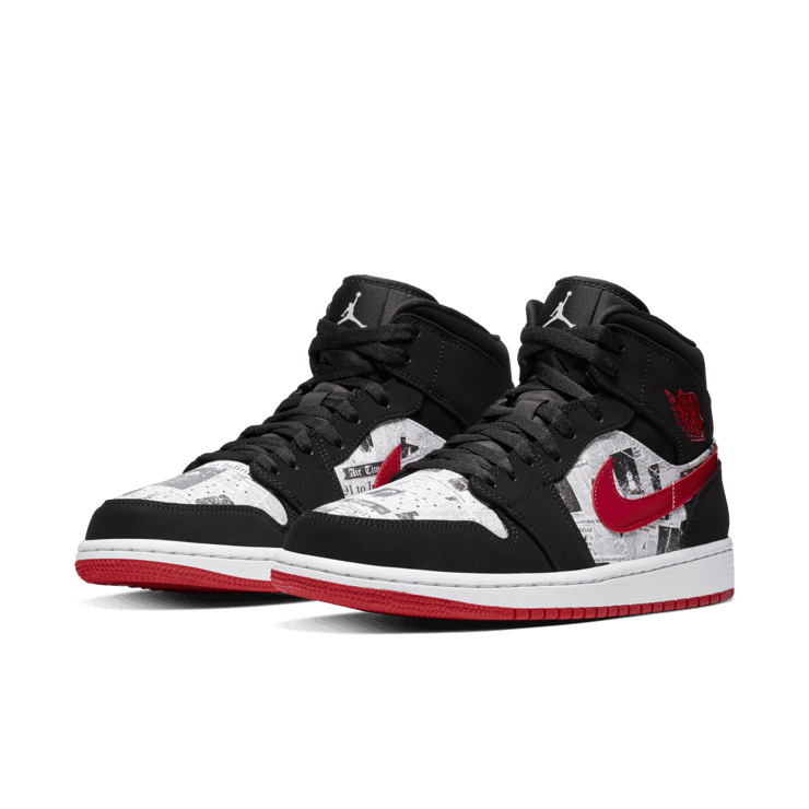 Jordan 1 Mid Newspaper Air Times Angle 2