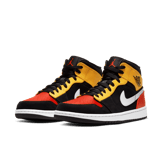 Jordan 1 Mid Black Amarillo Orange Angle 2