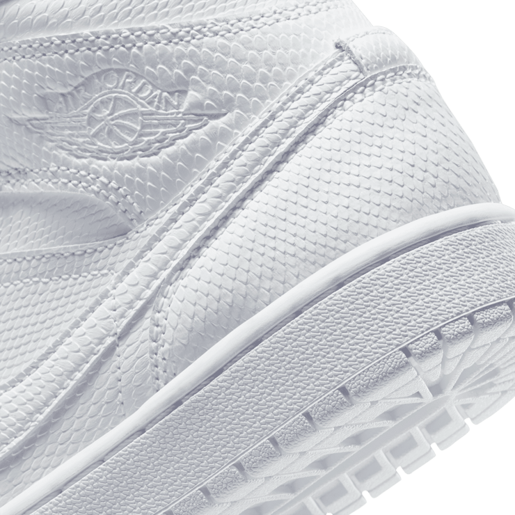 Jordan 1 Mid White Snakeskin (W) Angle 5