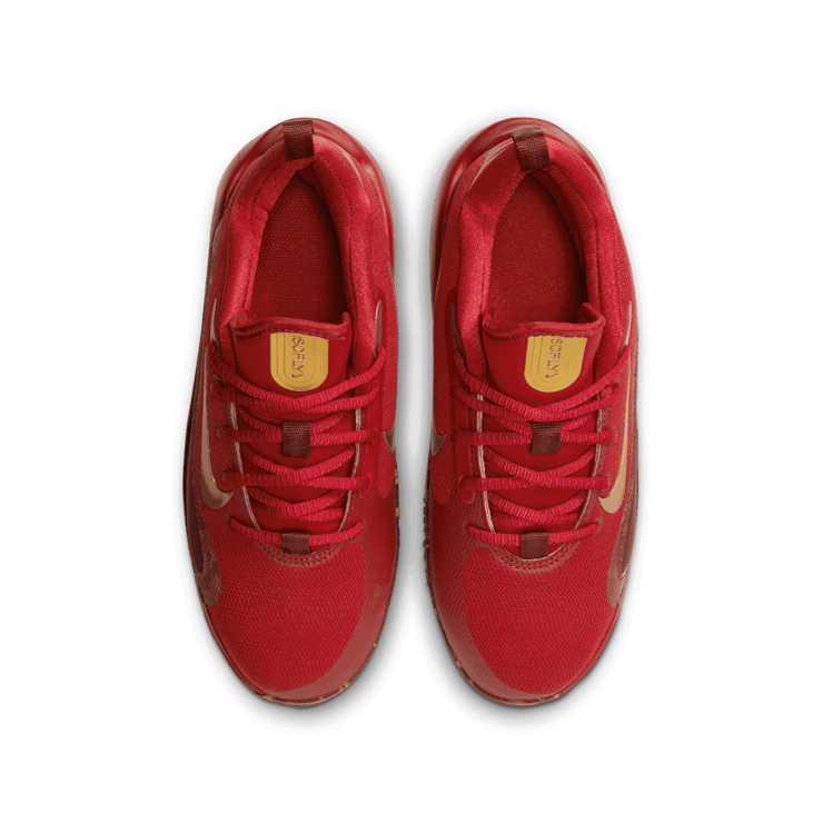 Nike IsoFly 'Gym Red Metallic Gold' (GS) Angle 1