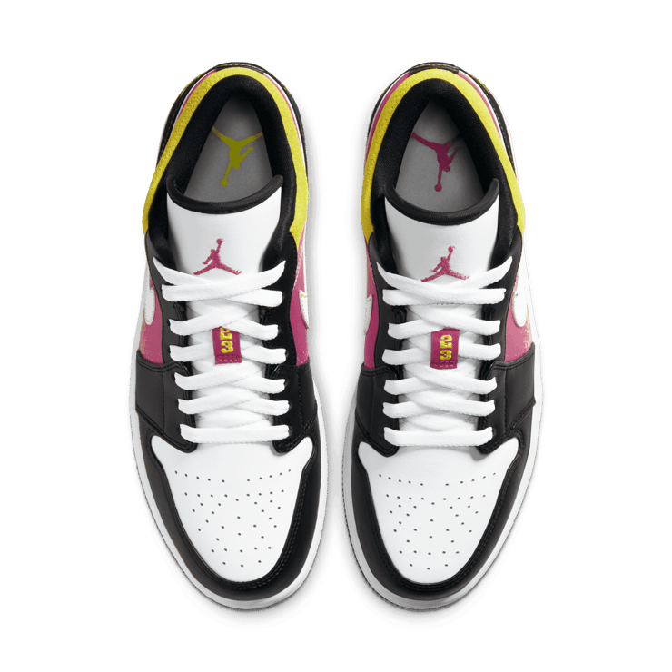 Jordan 1 Low Black Active Fuchsia Cyber Angle 1