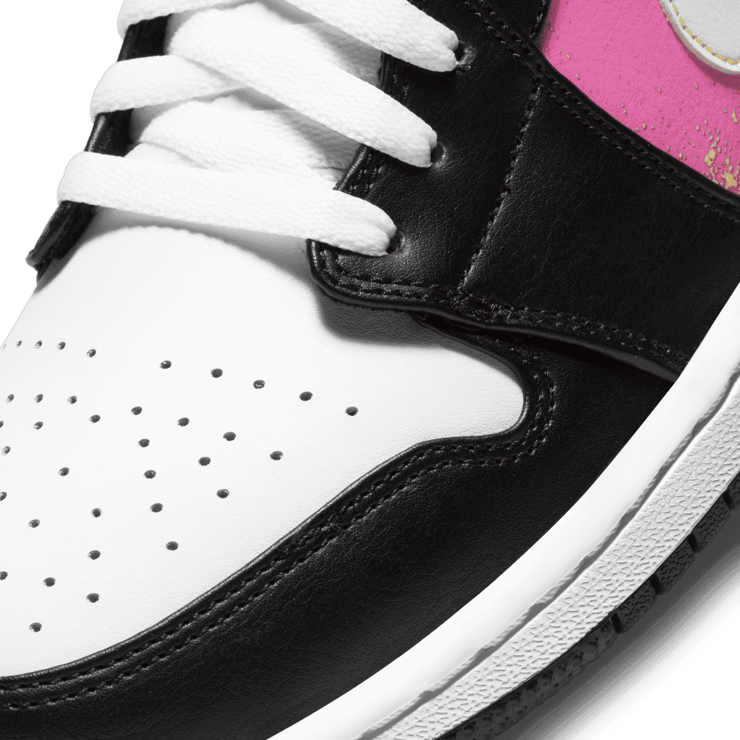 Jordan 1 Low Black Active Fuchsia Cyber Angle 4