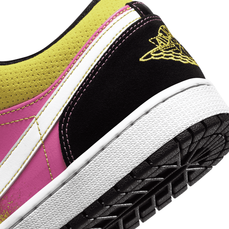 Jordan 1 Low Black Active Fuchsia Cyber Angle 5