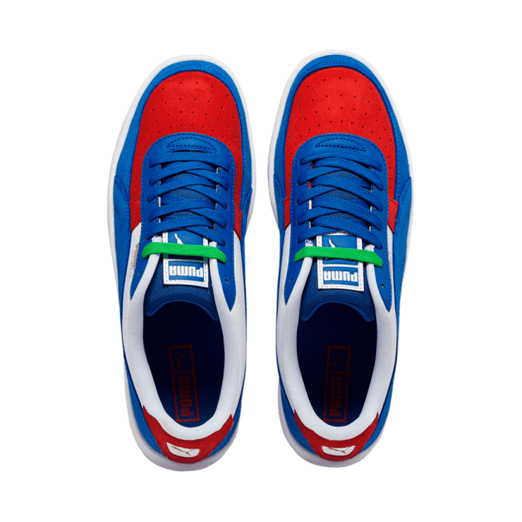PUMA GV Special + Primary Sneakers in Galaxy Blue/White/High Risk Red Angle 2