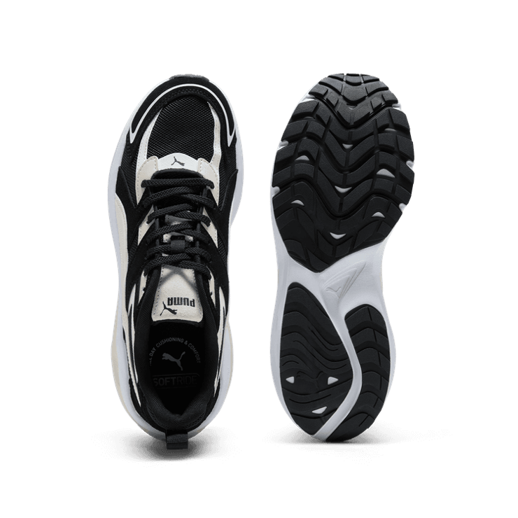PUMA Hypnotic LS Sneakers in Black/Warm White/Alpine Snow Angle 0