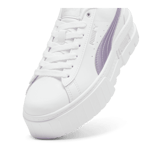 PUMA Mayze Glow-Up Sneakers in White/Feather Grey Angle 2