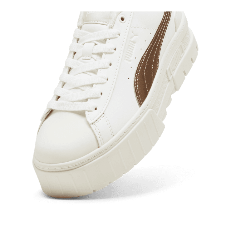 PUMA Mayze Glow-Up Sneakers in White/Vapor Grey Angle 2