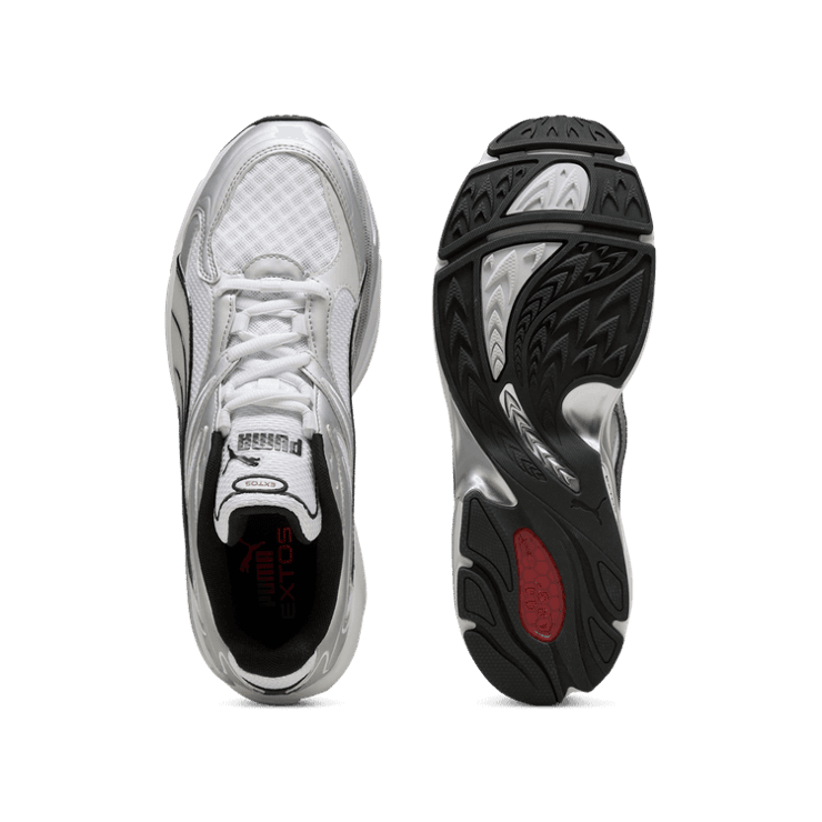 PUMA Extos Millennium Sneakers in White/Silver Angle 0