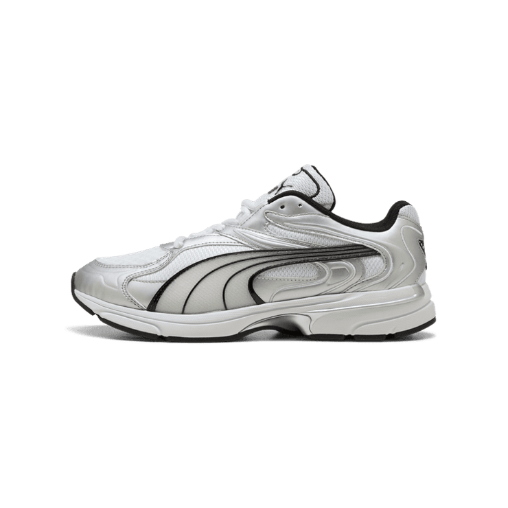 PUMA Extos Millennium Sneakers in White/Silver Angle 1