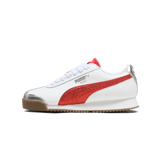 PUMA Roma 24 Holiday Glitz Sneakers in White/For All Time Red/Silver (GS) Angle 1
