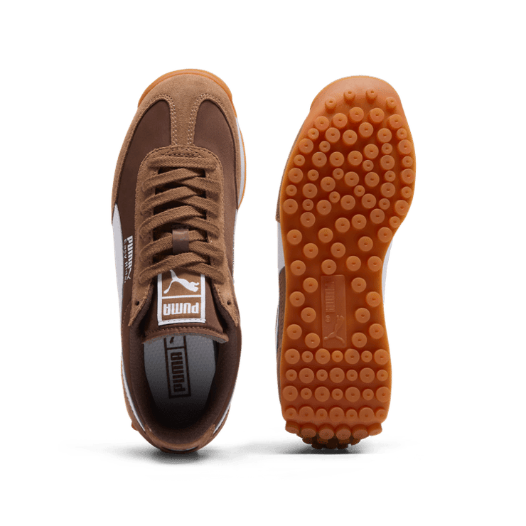 PUMA Easy Rider SN Sneakers in Haute Coffee/White/Espresso Brown (GS) Angle 0