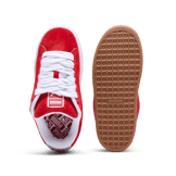 PUMA Suede XL Holiday Glitz Sneakers in For All Time Red/White/Silver (GS) Angle 0