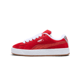 PUMA Suede XL Holiday Glitz Sneakers in For All Time Red/White/Silver (GS) Angle 1