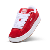 PUMA Suede XL Holiday Glitz Sneakers in For All Time Red/White/Silver (GS) Angle 2