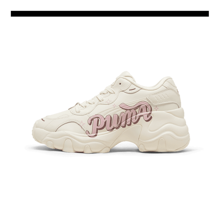 PUMA Pulsar Wedge Collegecore Sneakers in Frosted Ivory/Whisper Of Pink/White Angle 1