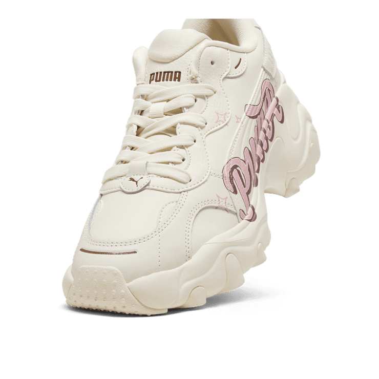 PUMA Pulsar Wedge Collegecore Sneakers in Frosted Ivory/Whisper Of Pink/White Angle 2