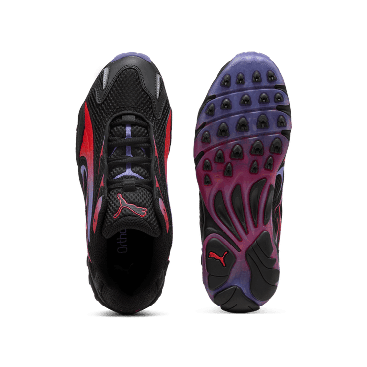 PUMA Inhale Sneakers in Black/Red (GS) Angle 0
