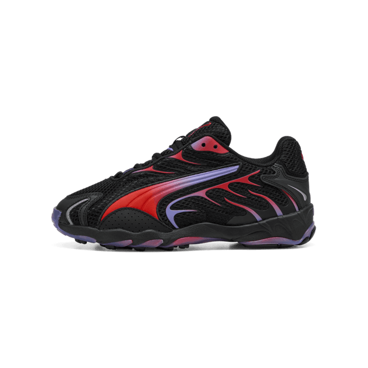 PUMA Inhale Sneakers in Black/Red (GS) Angle 1