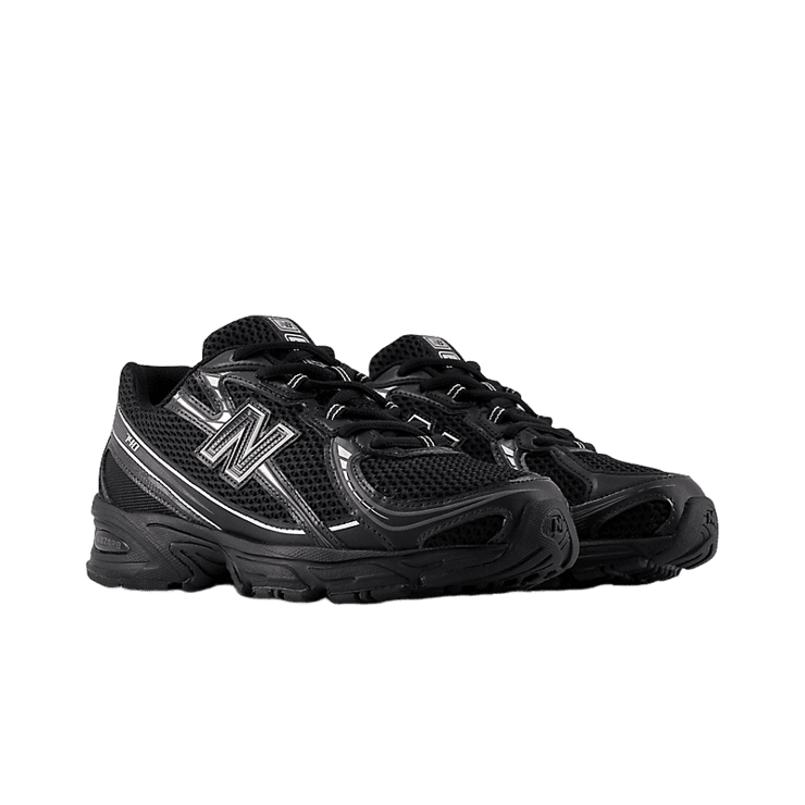New Balance 740v2 Black Grey Silver Angle 2