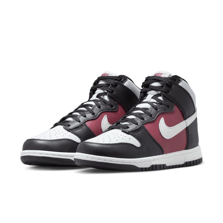 Nike Dunk High Black Summit White Rosewood (W) Angle 2