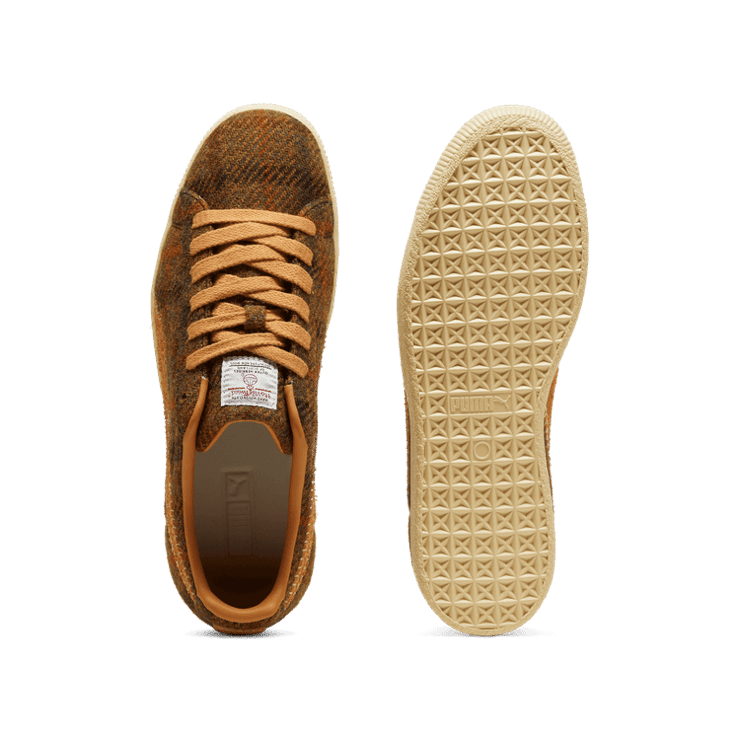 Puma Clyde Harris Tweed Chamomile Caramel Latte Angle 0