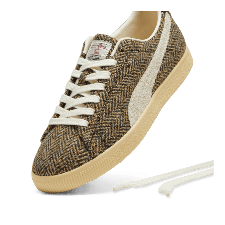 Puma Clyde Harris Tweed Chamomile Sugared Almond Angle 2