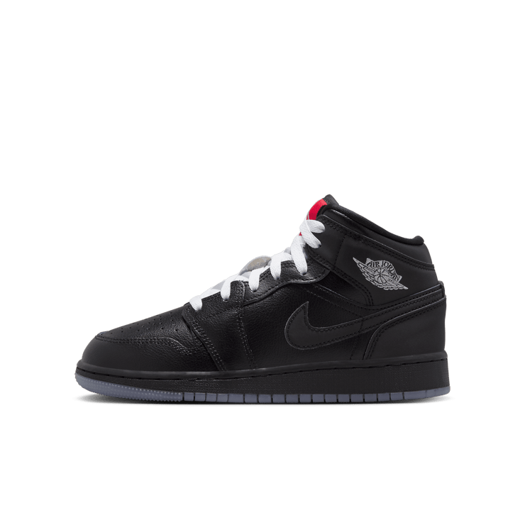 Air Jordan 1 Mid Black Metallic (GS) Angle 0