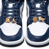 Air Jordan 1 Mid 'Midnight Navy Gold Charms' (W) Angle 6