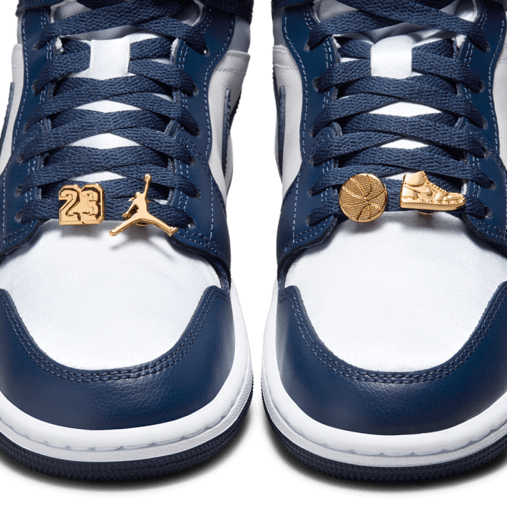 High Top Air Jordan Blue White Gold Air Jordan Mid 'Midnight Navy