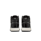 Air Jordan 1 Mid SE in Black | FZ3938-001 (GS) Angle 3