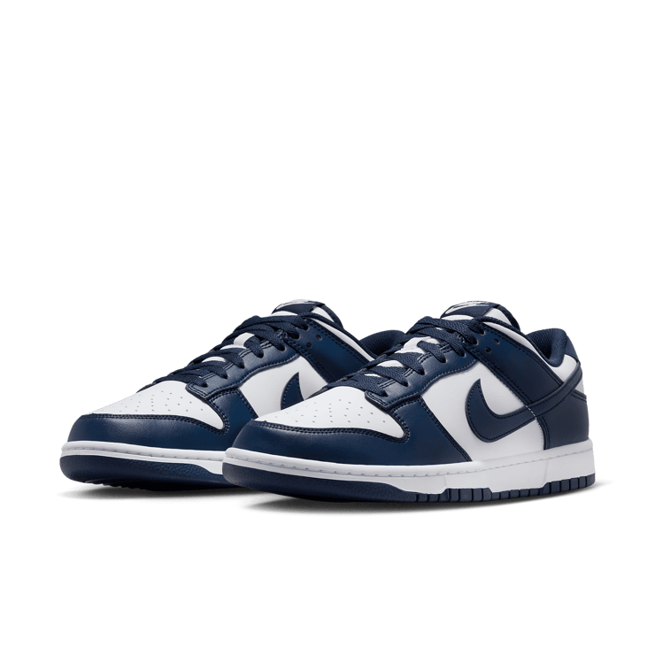 Nike Dunk Low White Midnight Navy Angle 3