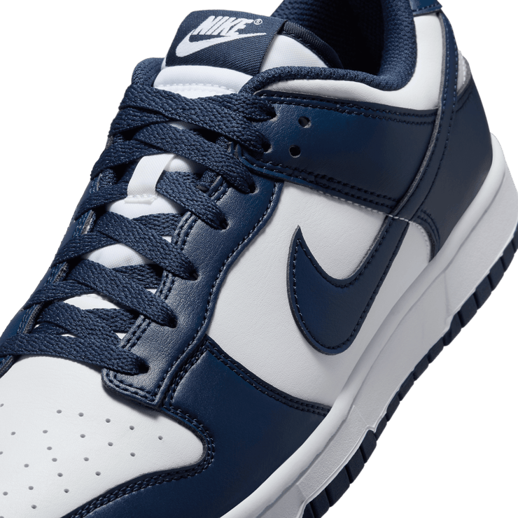 Nike Dunk Low White Midnight Navy Angle 5