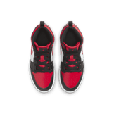 Jordan 1 Mid Black Fire Red (PS) Angle 1