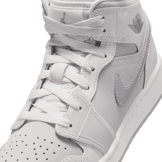 Air Jordan 1 Mid SE  'Summit White Metallic Silver' (GS) Angle 4