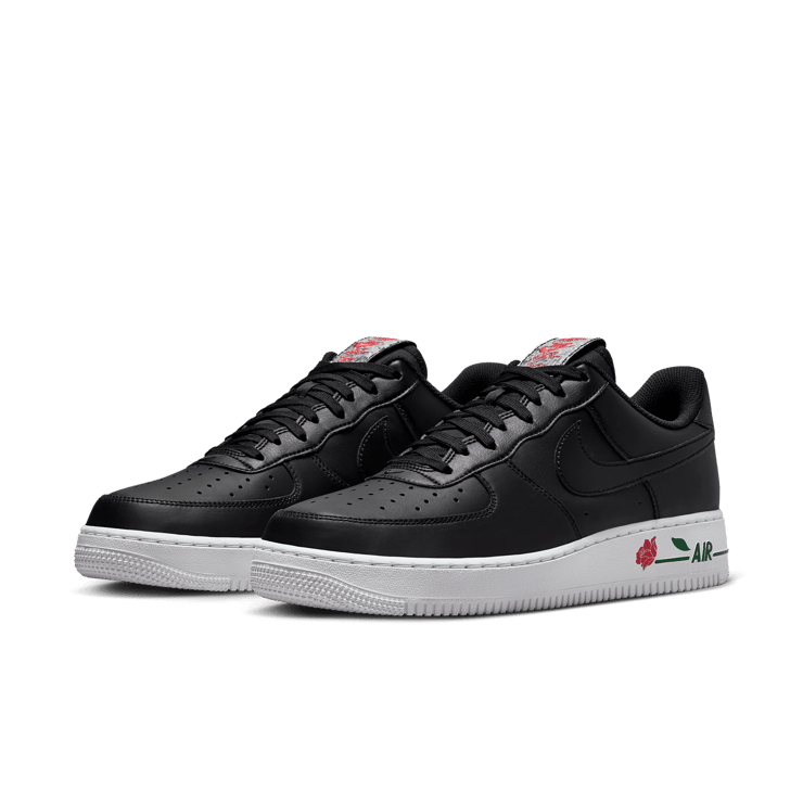 Nike Air Force 1 Low Roses Black White Angle 3