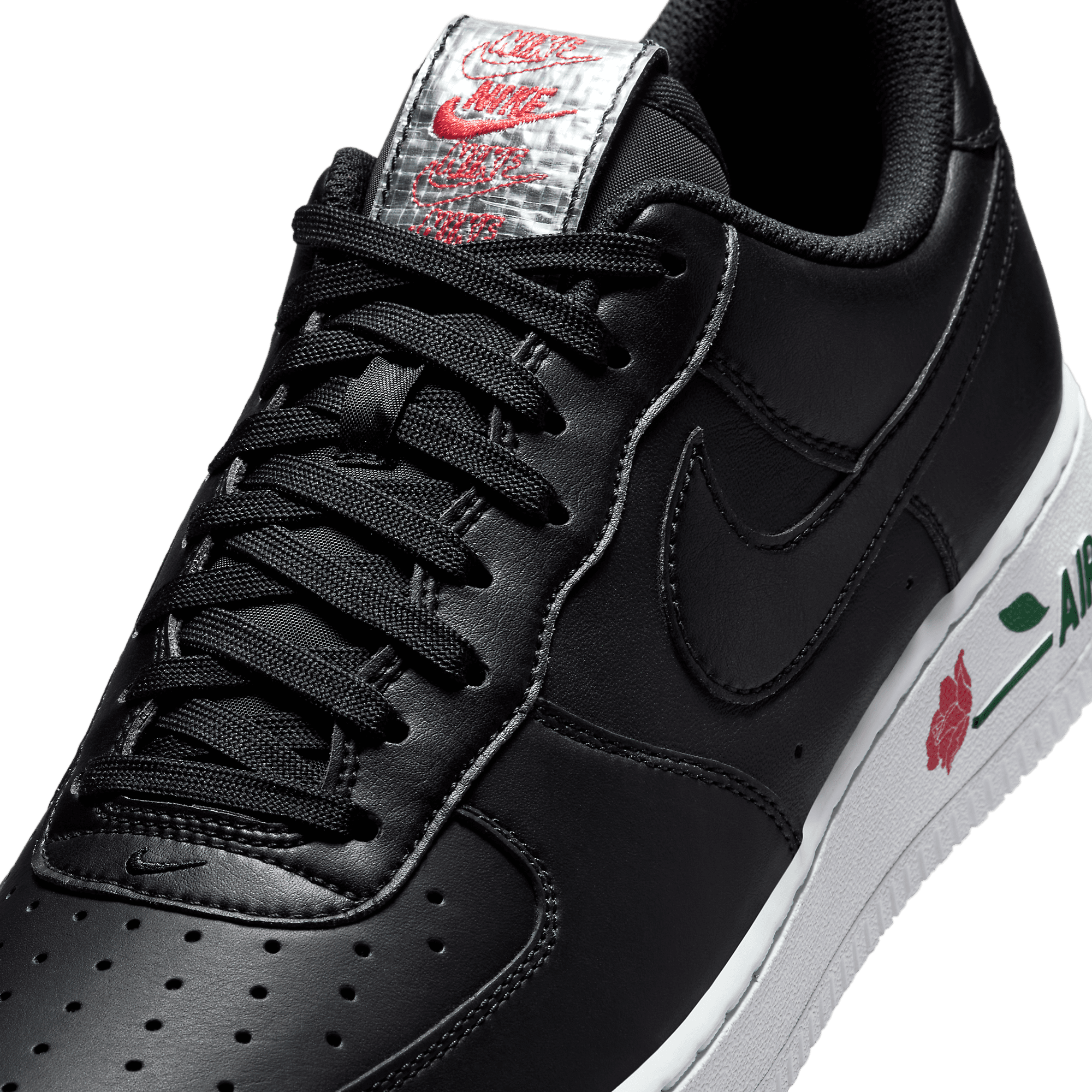 black air force 1 with roses