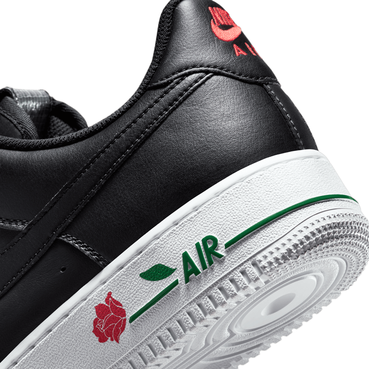 Nike Air Force 1 Low Roses Black White Angle 6