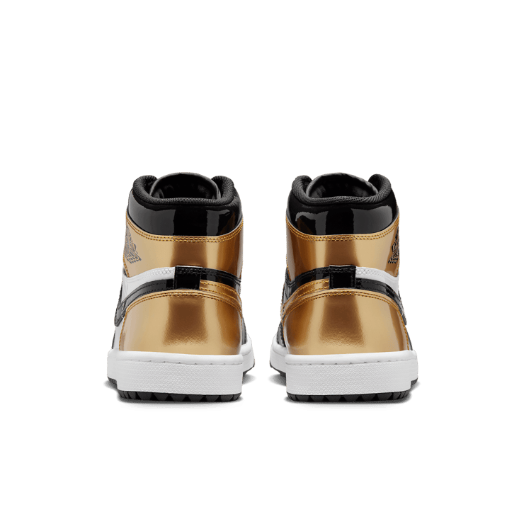 Air Jordan 1 High Golf Patent Gold Toe Angle 4