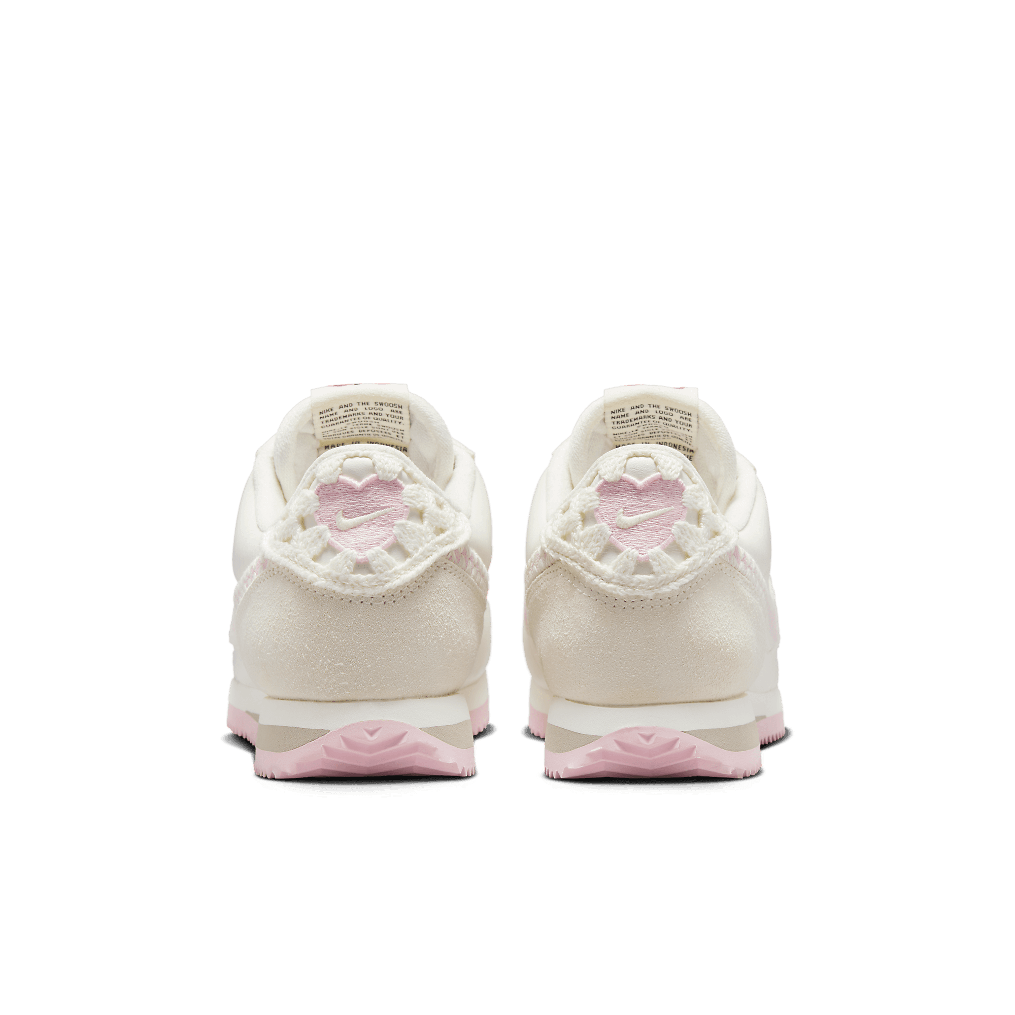 nike cortez white with pink swoosh