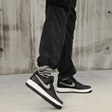 Nike Air Force 1 Low Black Flat Pewter Midnight Navy Angle 0