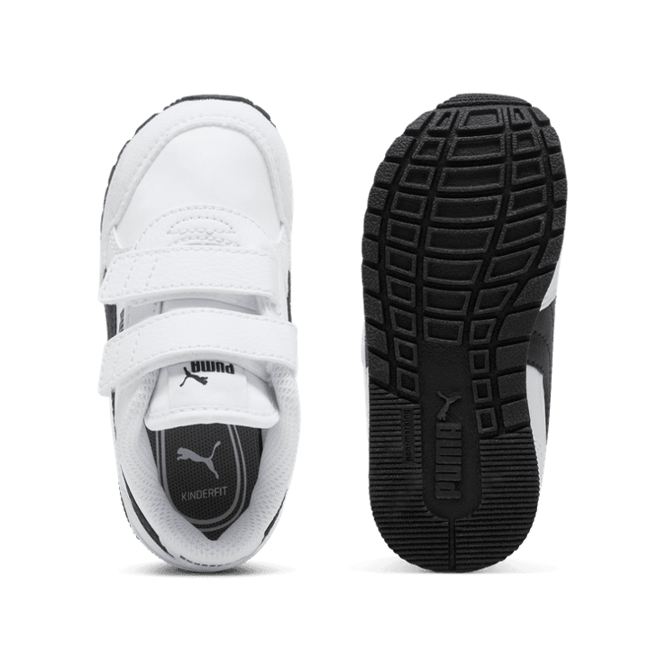 PUMA ST Runner v4 Nylon s' Sneakers in White/Black/Cast Iron (TD) Angle 0