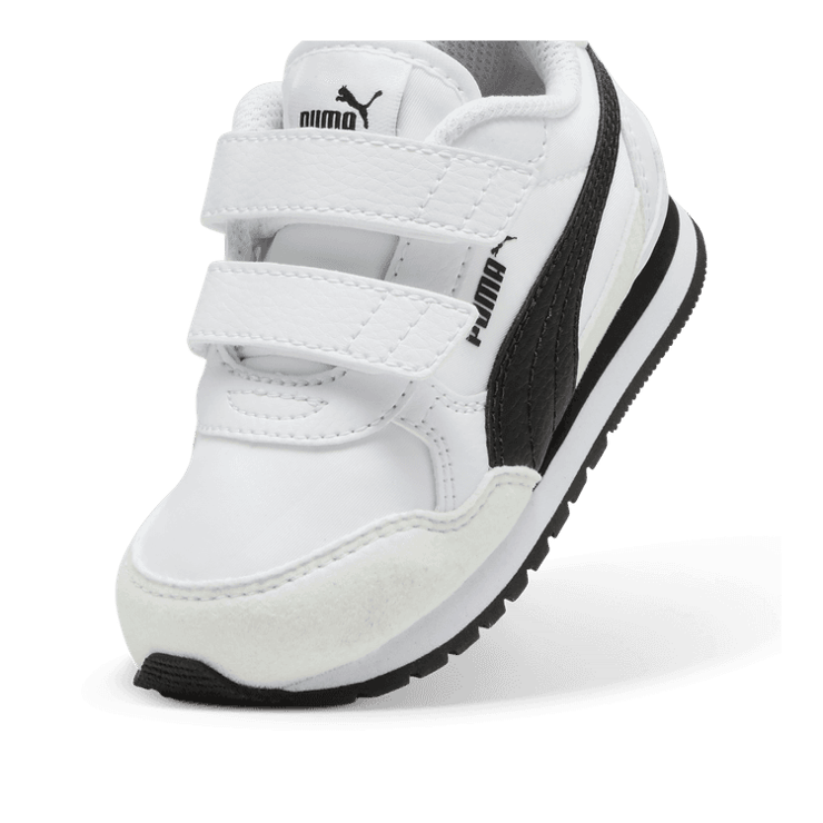 PUMA ST Runner v4 Nylon s' Sneakers in White/Black/Cast Iron (TD) Angle 2