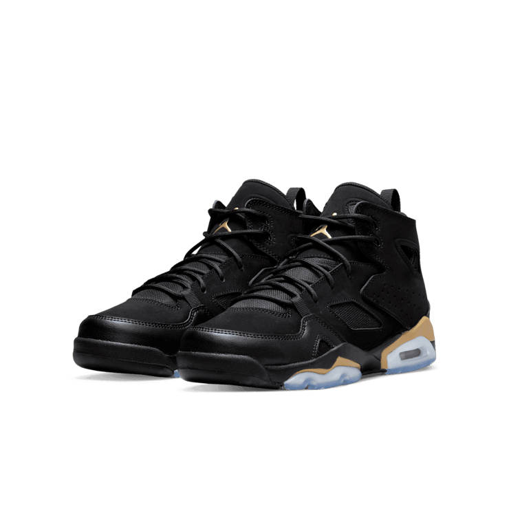 Jordan Flight Club 91 'Black Metallic Gold' (GS) Angle 2