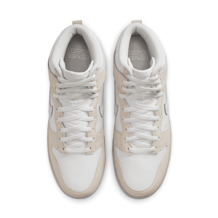 Nike Dunk High EMB Tan White Angle 2