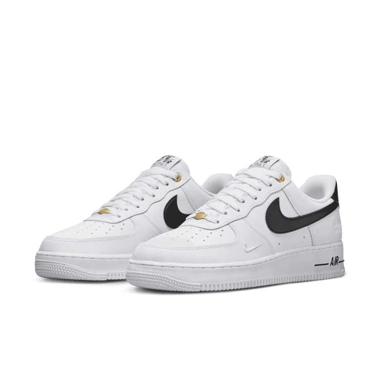 Nike Air Force 1 Low 40th Anniversary White Black Angle 2